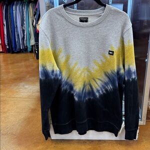 PRPS Men's Tie-Dye Sweater - Gray, Yellow, and Blue